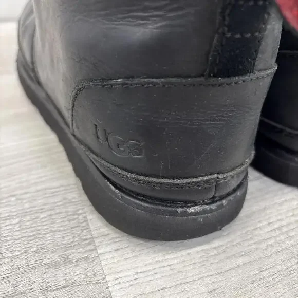 UGG Neumel Weather II Waterproof Black Leather Chukka Boots Size US 11 Men - Picture 10 of 16